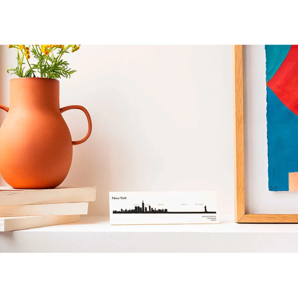 Décoration murale ligne en acier noir NYC L50cm