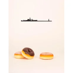 Décoration murale ligne en acier noir NYC L50cm