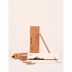 Décoration murale ligne en acier noir NYC L50cm