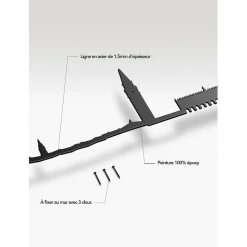 Décoration murale ligne venise 50cm noir