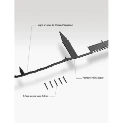 Décoration murale ligne venise 50cm noir