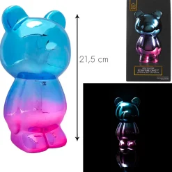 Décoration ourson crazy électroplaste h21cm