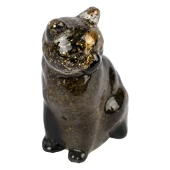 Deco chat en verre fumé - Félin