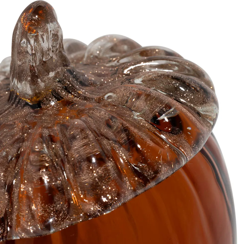 Deco gland en verre doré et ambre - Chêne