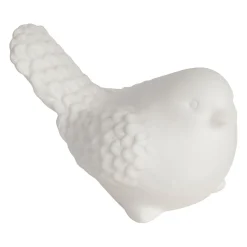 Deco led oiseau en grès blanc - Ilobo