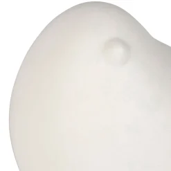 Deco led oiseau en porcelaine blanc h7cm - Ilobo