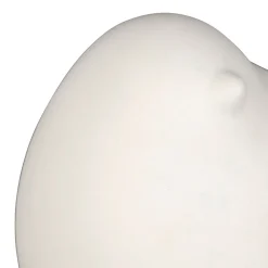 Deco led oiseau en porcelaine blanc h11cm - Ilobo