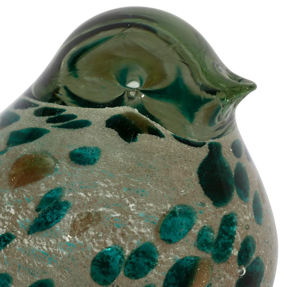 Deco moineau emeraude et doré - Serin