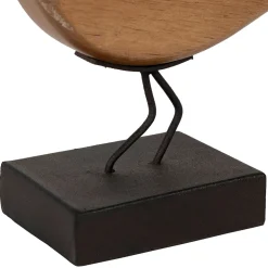 Deco moineau en bois naturel et noir - Campagne