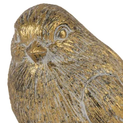 Deco moineau x2 jardinet doré