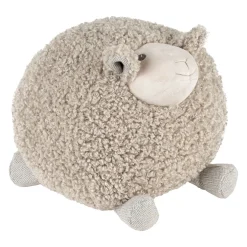 Deco mouton shaggy gris h30cm
