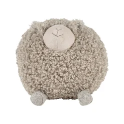 Deco mouton shaggy gris h20cm