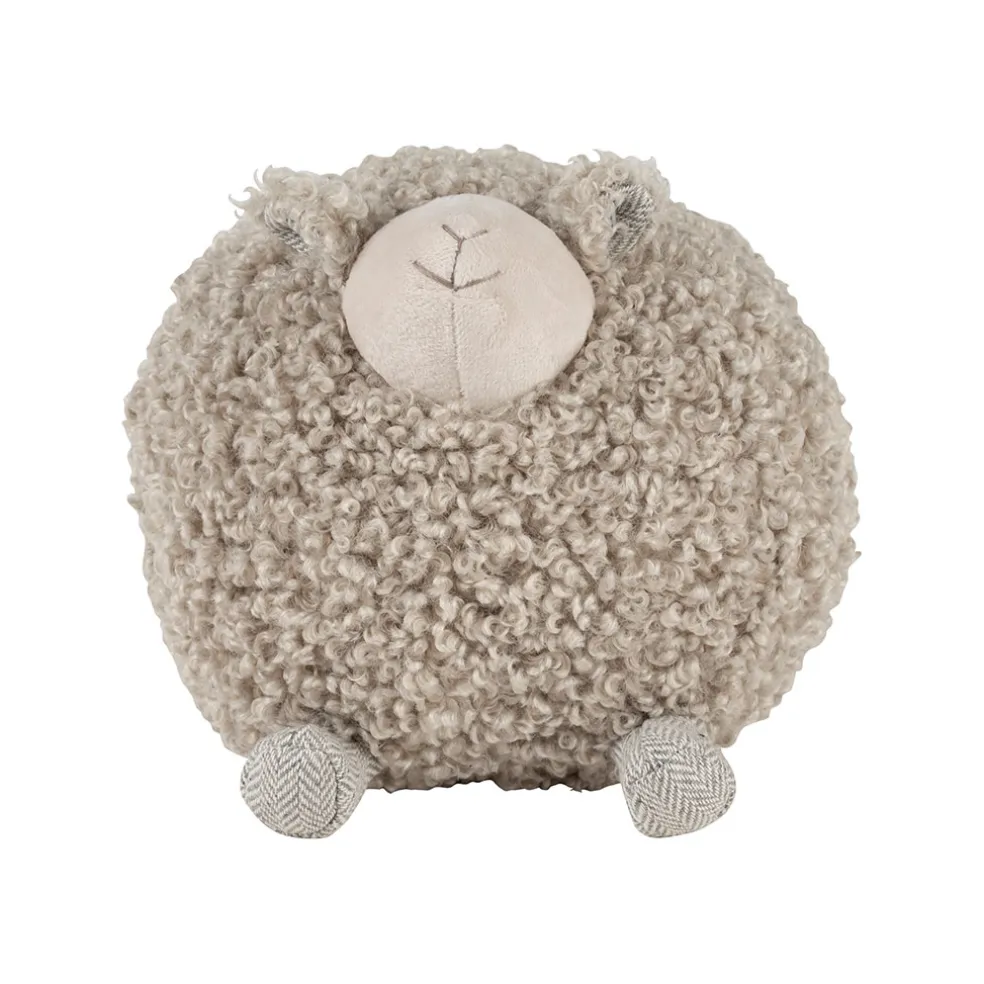 Deco mouton shaggy gris h20cm