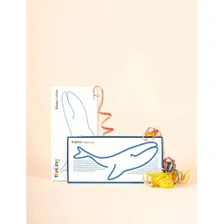 Deco murale en acier bleu 30x15cm - Baleine