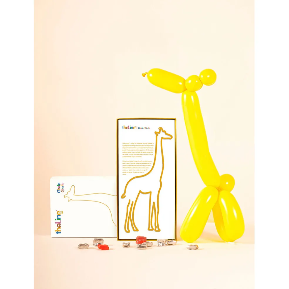 Deco murale en acier jaune 30x15cm - Girafe