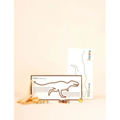 Deco murale en acier marron 30x15cm - Tyrannosaure