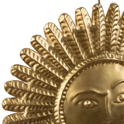 Deco murale en laiton doré 20x20xh1.5cm - Tropic-Et