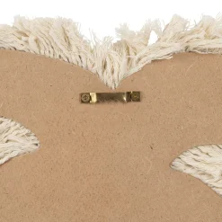 Deco murale palmier en coquillage blanc 31x31cm - Cauri