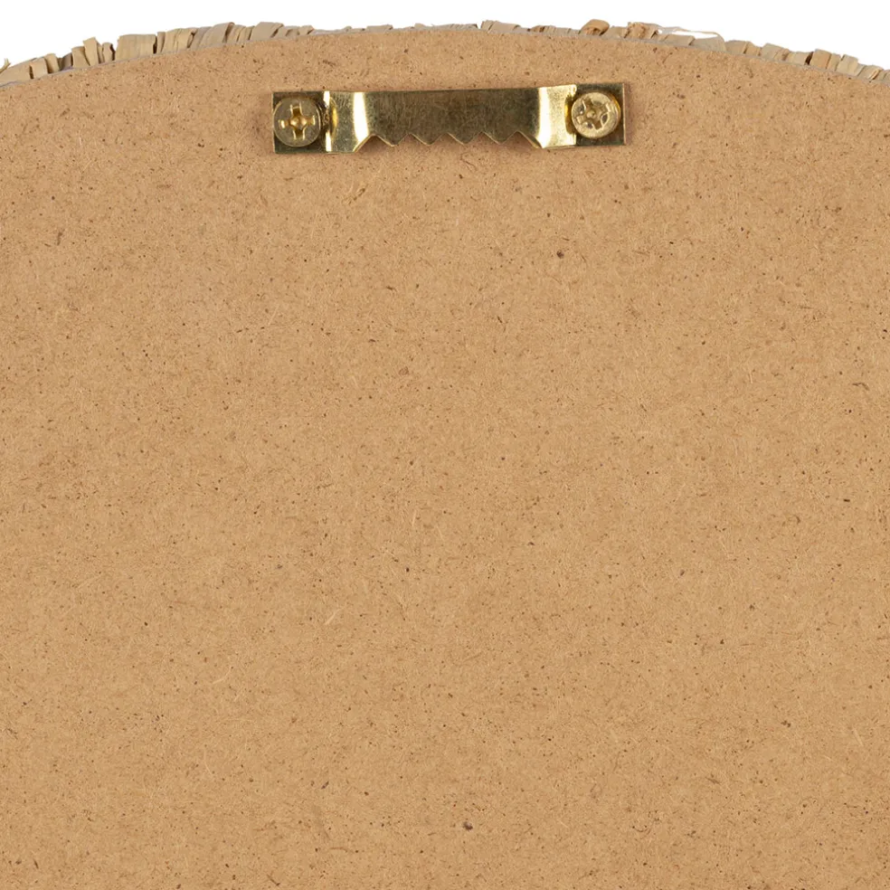 Deco murale rosace en coquillage naturel et blanc - Cauri