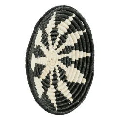 Deco murale étoile en jonc de mer noir blanc - seram