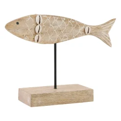 Deco poisson un été à la mer en manguier et fer