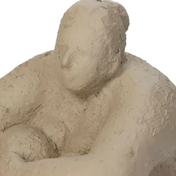 Decoration femme polyresine beige d14.5xh16.5cm