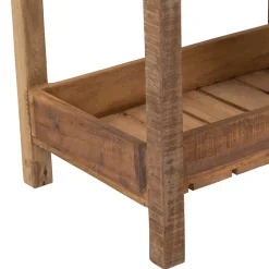 Desserte 3 niveaux en bois recyclé naturel h70cm - Campagne