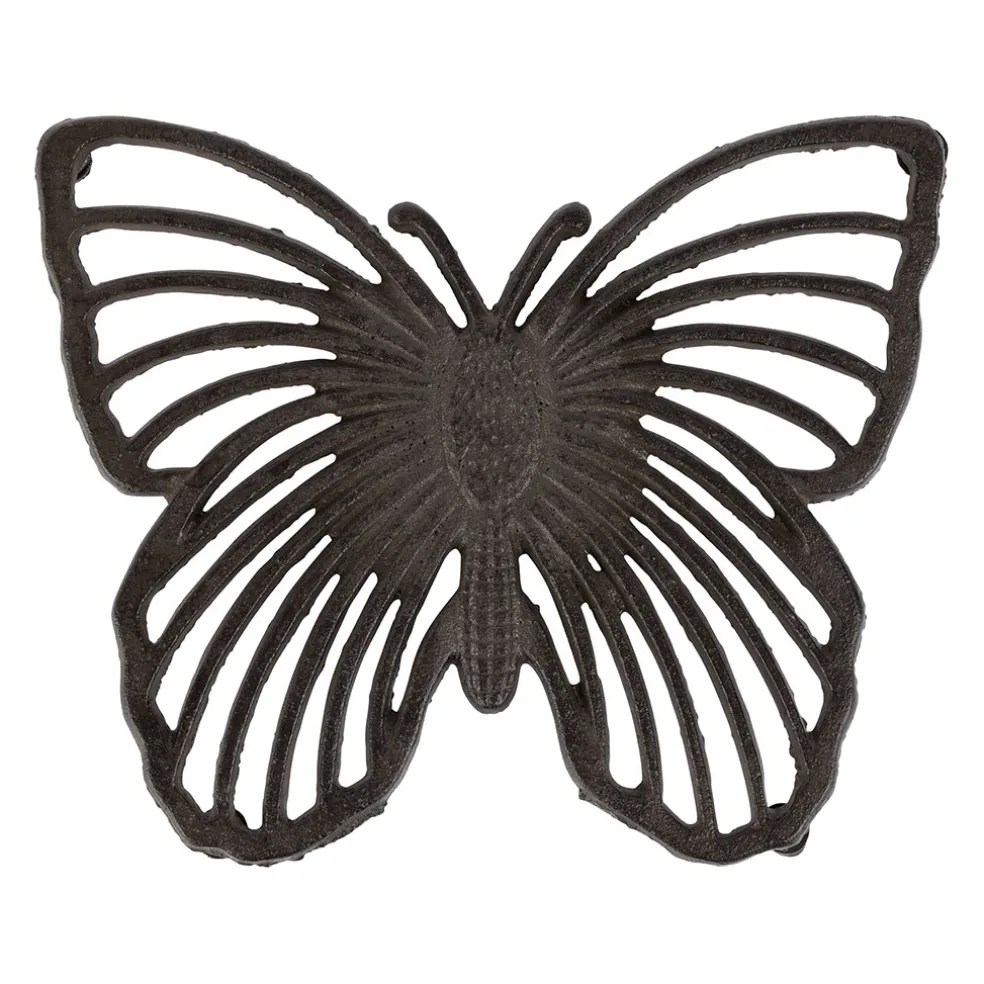 Dessous de plat en fonte brun 19.5x16cm - Papillon