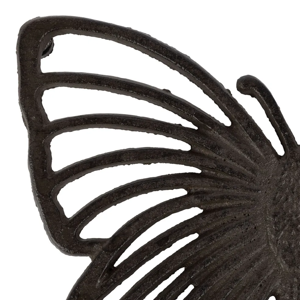 Dessous de plat en fonte brun 19.5x16cm - Papillon