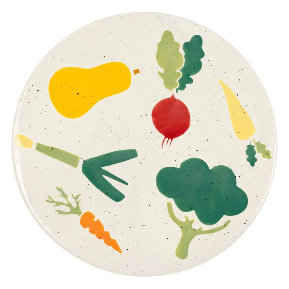 Dessous de plat en grès multicolore d20cm - P'tit Légume