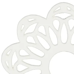 Dessous de plat fleur en fonte blanc cassé D20cm - Rhodonea