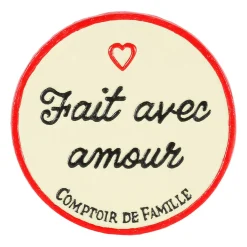 Dessous de plat "fait avec amour" en fonte ivoire d24cm - Fontnel