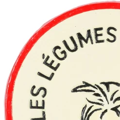 Dessous de plat "légume du jardin" en fonte ivoire d24cm - Fontnel