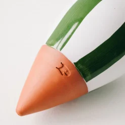 Diffuseur d'eau en argile raye vert et blanc 25cl - Olla