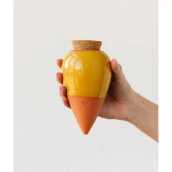 Diffuseur d'eau en argile jaune moutarde 25cl - Olla