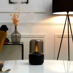 Diffuseur d'huiles essentielles verre fumé h19cm