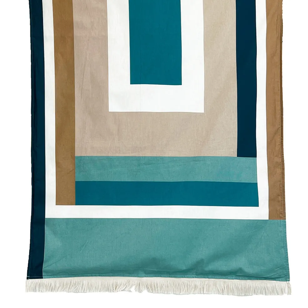 Drap de plage en coton jade 90x170cm - Kikoy