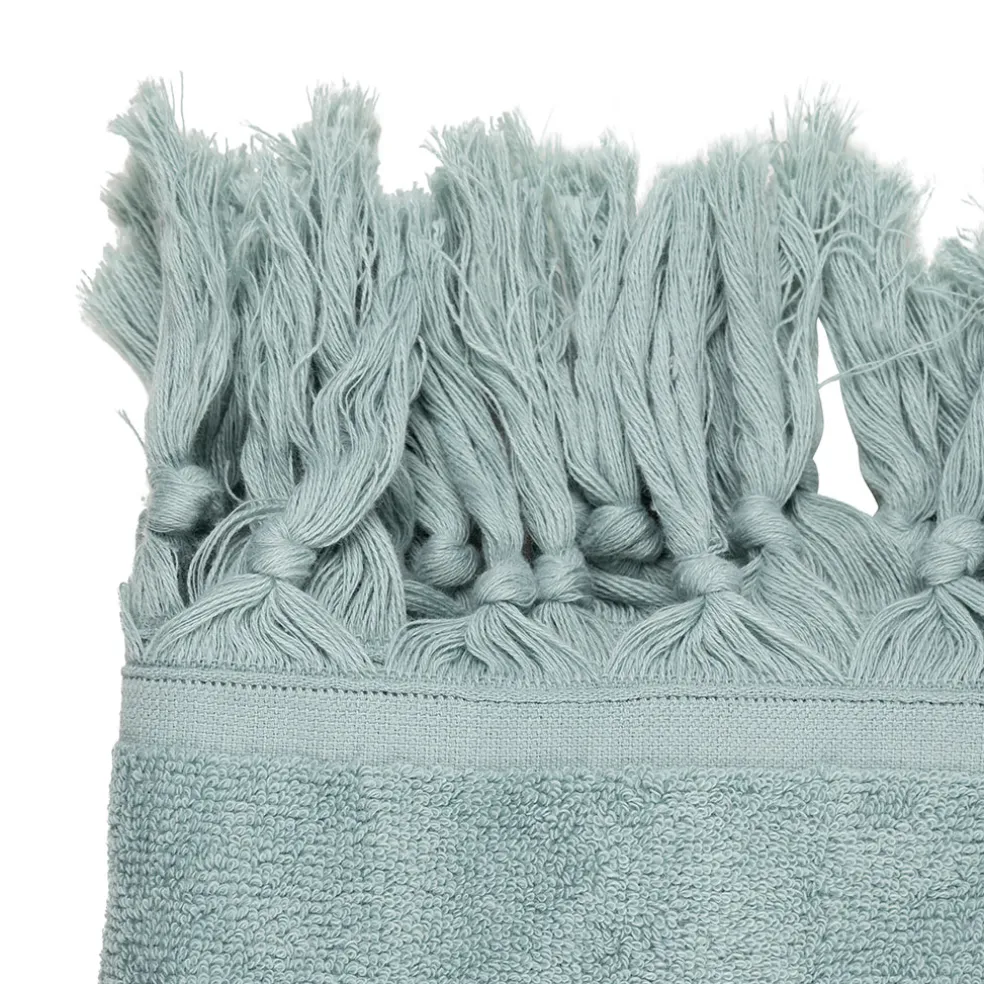 Drap de plage en coton uni jade 90x180cm - Tuitti