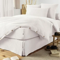 Drap housse chantilly en gaze de coton 140x190cm - Gaia