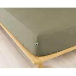 Drap housse en flanelle romarin 180x200cm - Candice