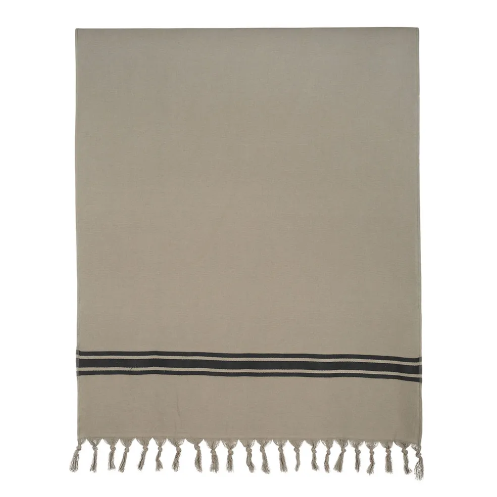 Drap plage en coton kaki 90x180cm - Tuitti