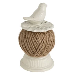 Dévidoir à ficelle en fonte blanc cassé - Fauvette
