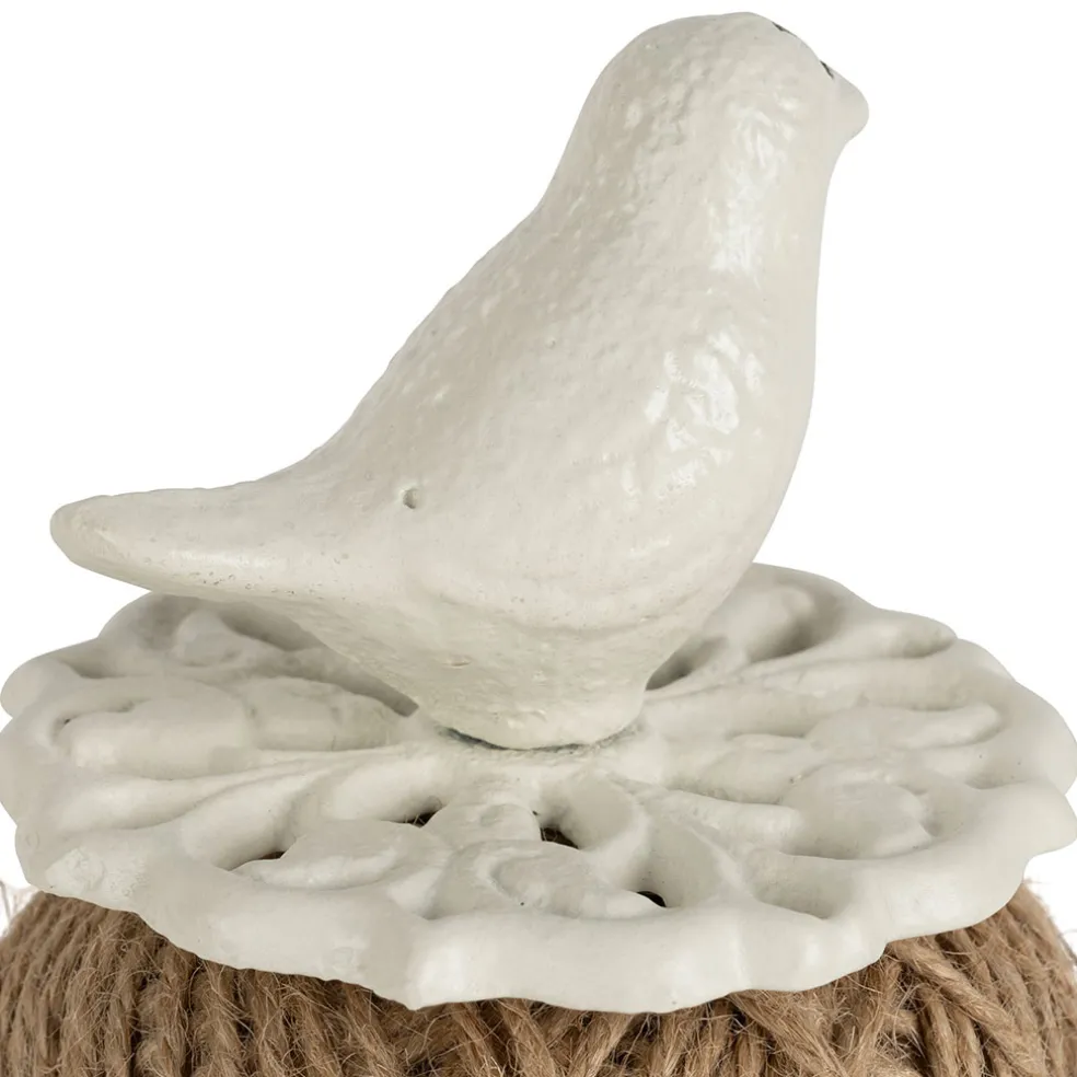 Dévidoir à ficelle en fonte blanc cassé - Fauvette