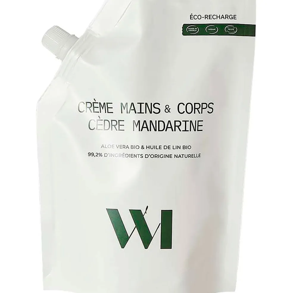 Eco recharge crème mains & corps cèdre mandarine 500ml