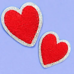 Ecusson thermocollant à  paillettes - Cœurs