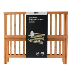 Egouttoir à vaisselle en bambou