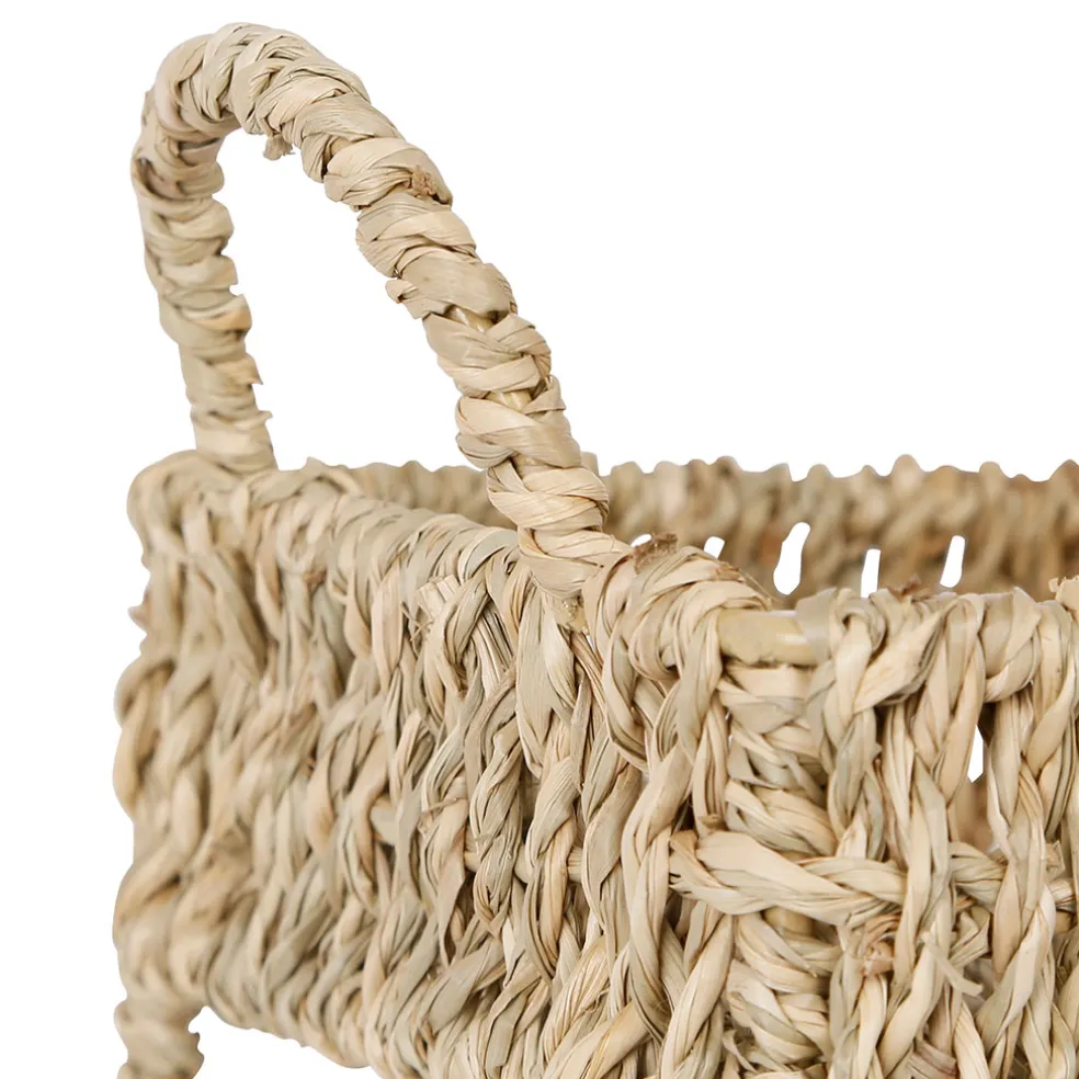 Etagere 2 niveaux en jonc de mer naturel h26.5cm - Borneo