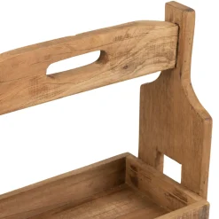 Etagere 2 paniers en bois recyclé naturel h65.5cm - Campagne