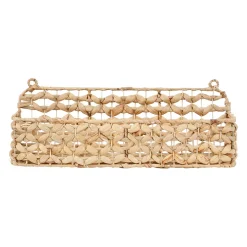 Etagere murale un été a la mer naturel en jacinthe d'eau et fer