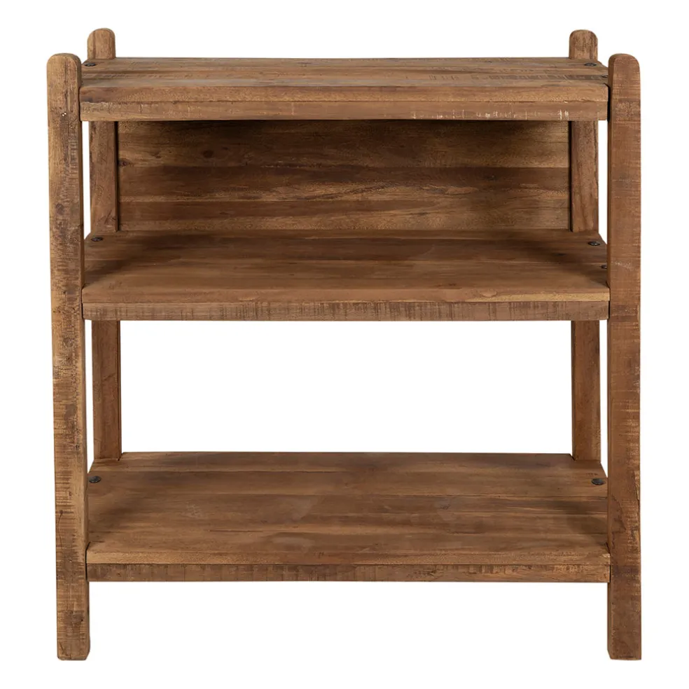 Etagère 3 niveaux en bois recyclé naturel 90x35xh100cm - Campagne
